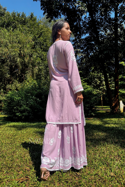 Chikankari Mouve Garara Set