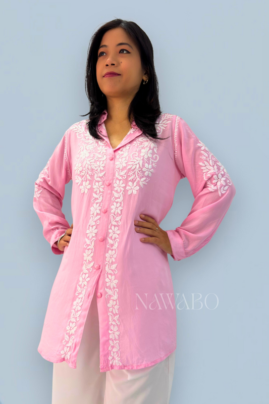 Chikankari Shirt Dress